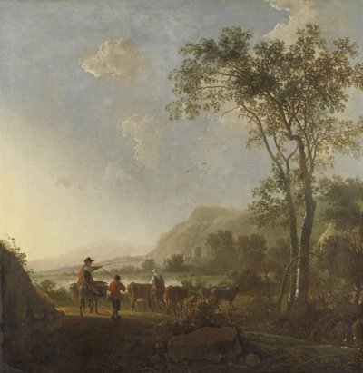 Landscape with Herdsman and Cattle by Aelbert Cuyp